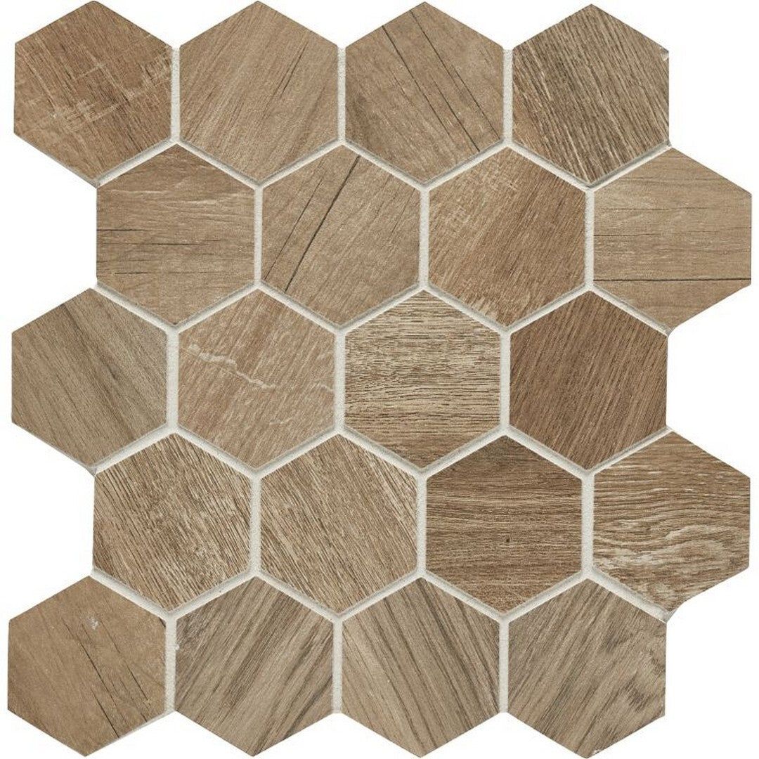 Arizona 10.5" x 11.5" Aequa Matte Rectified Porcelain 2.5" Hexagon Mosaic