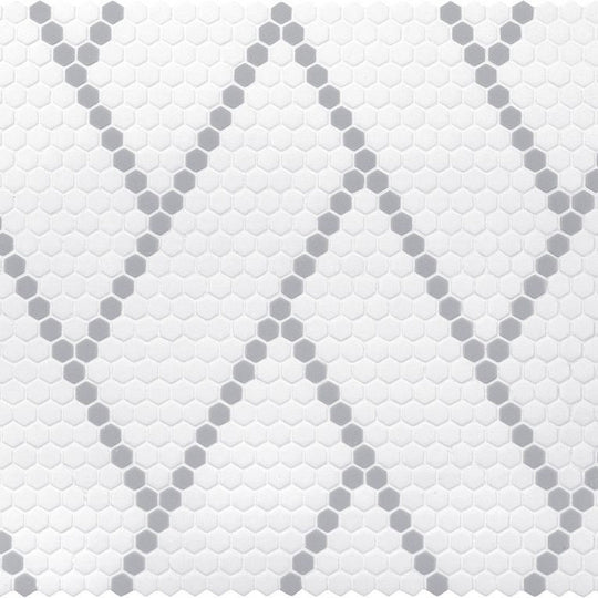 Arizona 11" x 15" Geometro 2.0 Harmonie Matte Rectified Glass Hexagon Mosaic