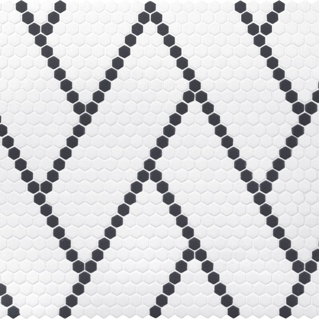 Arizona 11" x 15" Geometro 2.0 Harmonie Matte Rectified Glass Hexagon Mosaic