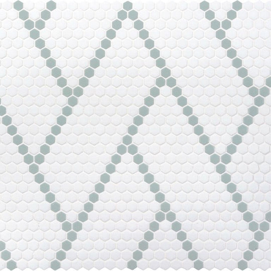 Arizona 11" x 15" Geometro 2.0 Harmonie Matte Rectified Glass Hexagon Mosaic