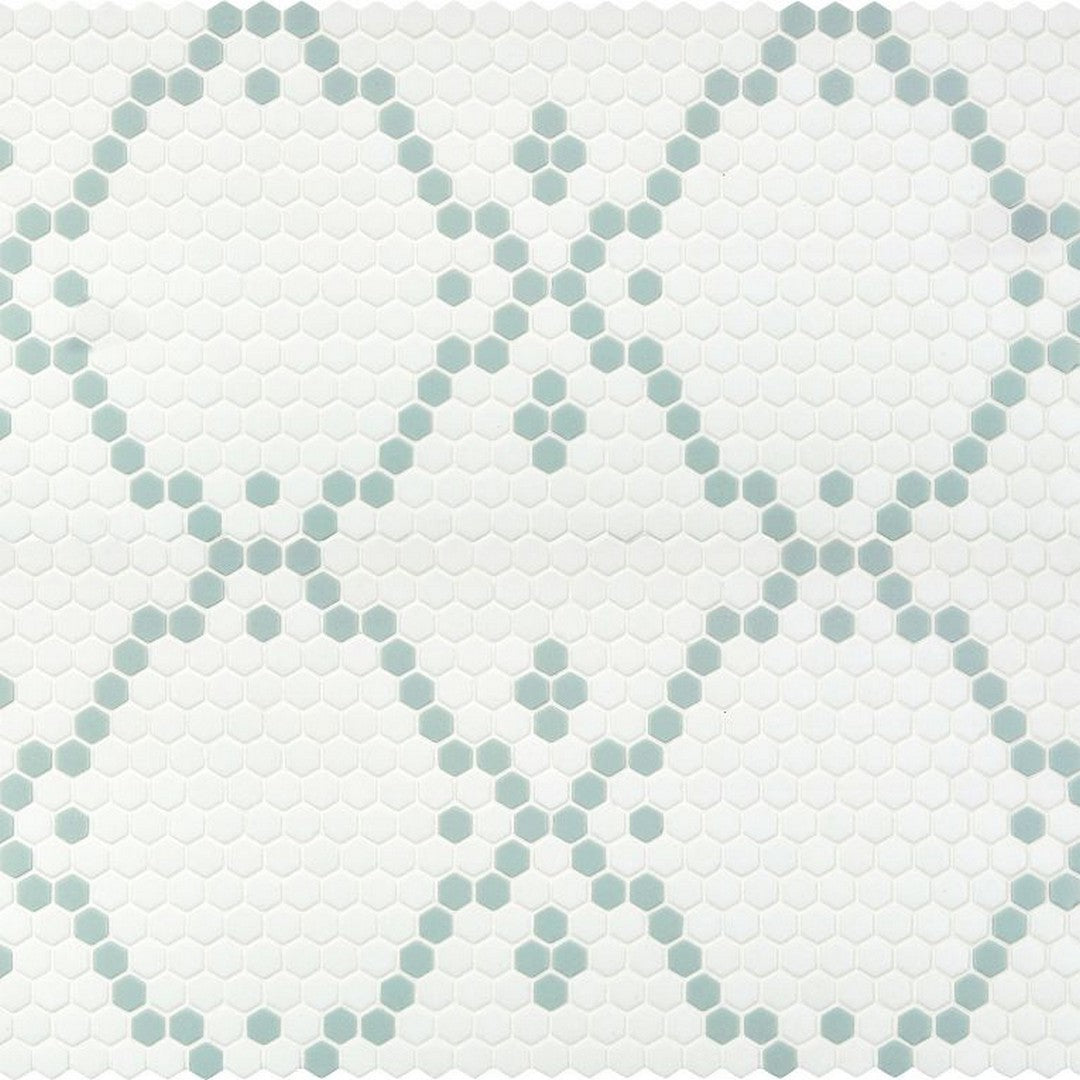 Arizona 13" x 13" Geometro 2.0 Bisou Matte Rectified Glass Hexagon Mosaic