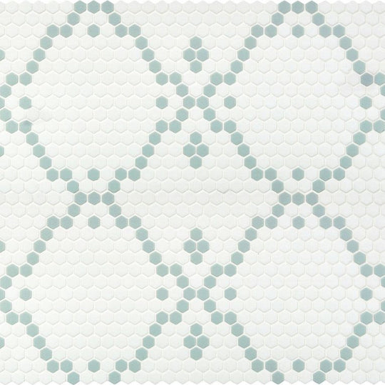 Arizona 13" x 13" Geometro 2.0 Bisou Matte Rectified Glass Hexagon Mosaic
