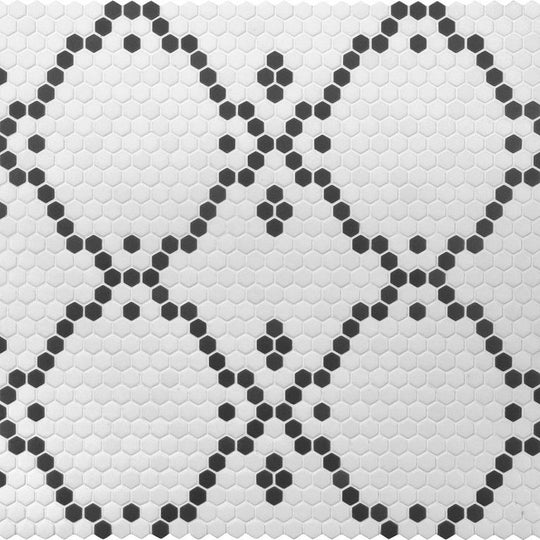 Arizona 13" x 13" Geometro 2.0 Bisou Matte Rectified Glass Hexagon Mosaic