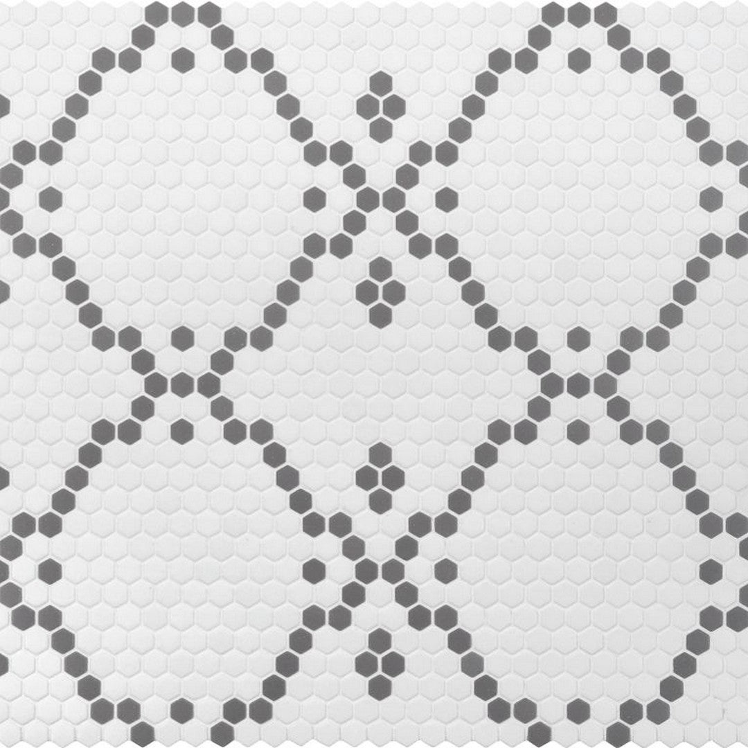 Arizona 13" x 13" Geometro 2.0 Bisou Matte Rectified Glass Hexagon Mosaic