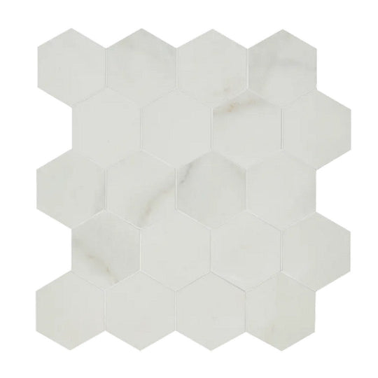 Arizona 11" x 11" Marvel Matte Rectified Porcelain 2.62" Small Hexagon Mosaic