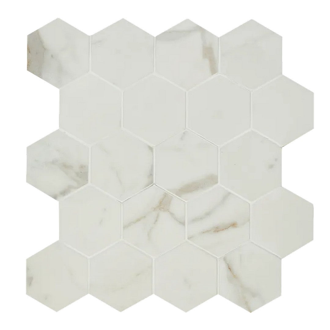 Arizona 11" x 11" Marvel Matte Rectified Porcelain 2.62" Small Hexagon Mosaic