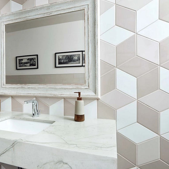 Arizona-6-x-10-Paloma-Glossy-Ceramic-Rhomboid-Wall-Tile-Alabaster