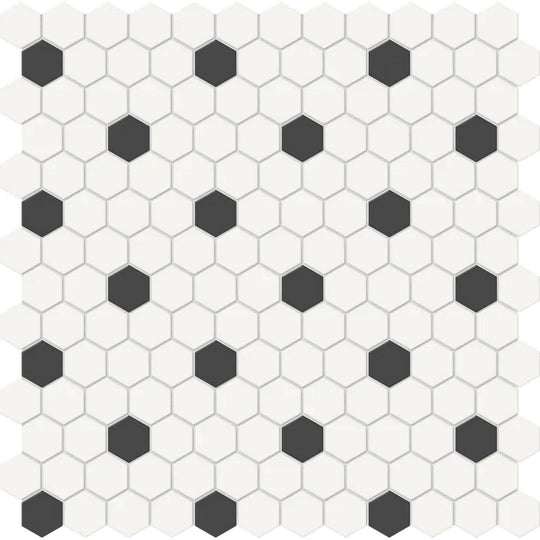 Arizona 11.6" x 11.6" S-Series Matte Glazed Porcelain 1" Hexagon Mosaic