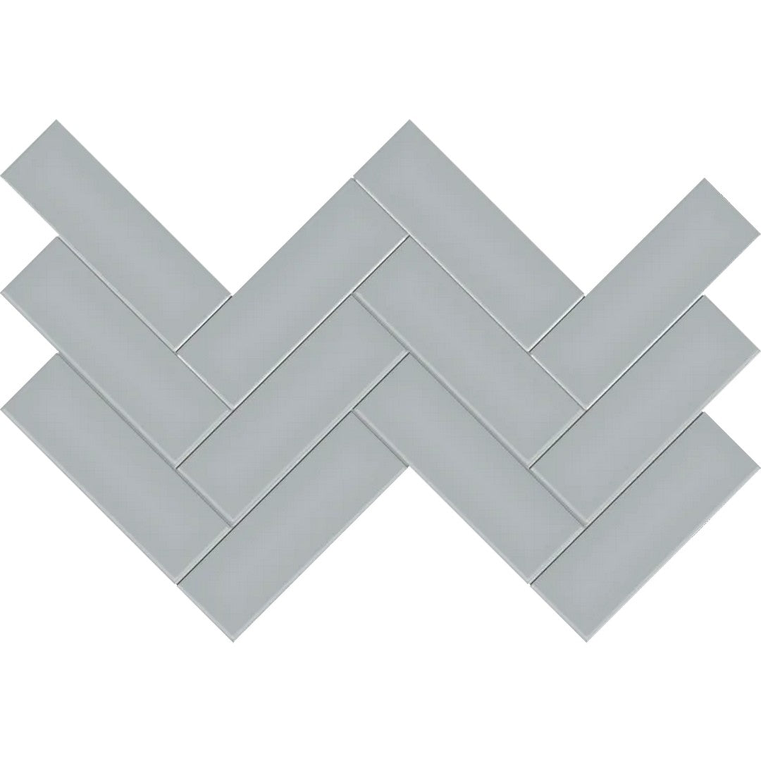 Arizona 11.6" x 11.75" S-Series Glossy Glazed Porcelain 2x6" Herringbone Mosaic