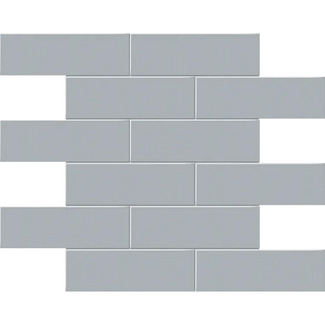 Arizona 11.6" x 11.75" S-Series Glossy Glazed Porcelain 2x6" Staggered Mosaic
