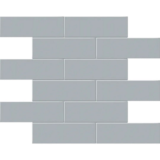 Arizona 11.6" x 11.75" S-Series Glossy Glazed Porcelain 2x6" Staggered Mosaic