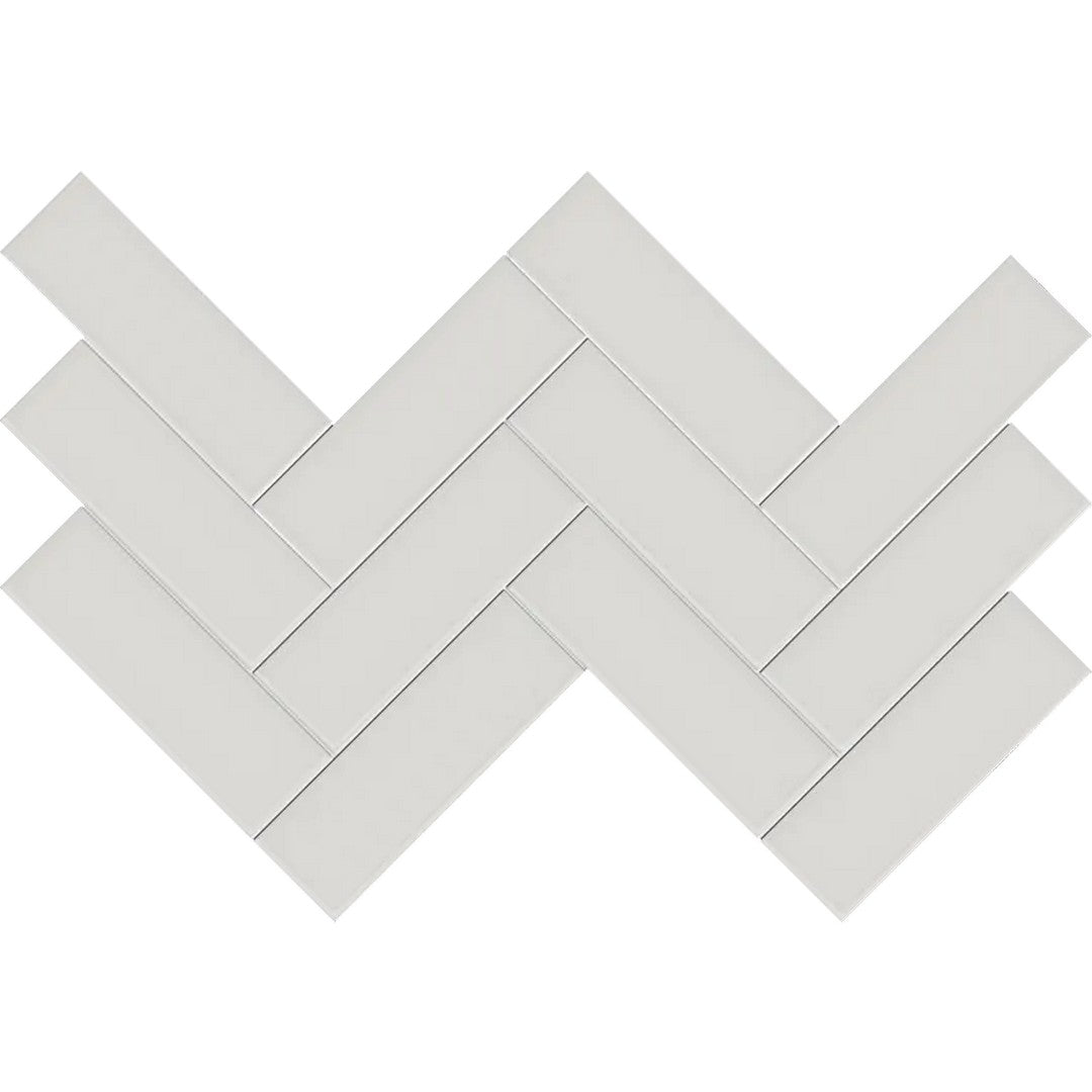 Arizona 11.6" x 11.75" S-Series Glossy Glazed Porcelain 2x6" Herringbone Mosaic