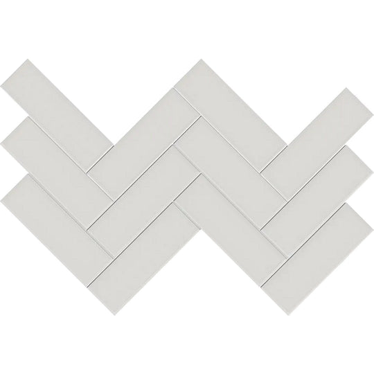 Arizona 11.6" x 11.75" S-Series Glossy Glazed Porcelain 2x6" Herringbone Mosaic