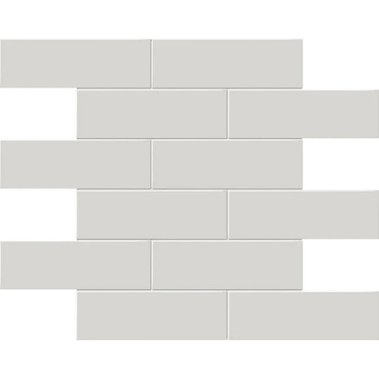 Arizona 11.6" x 11.75" S-Series Glossy Glazed Porcelain 2x6" Staggered Mosaic