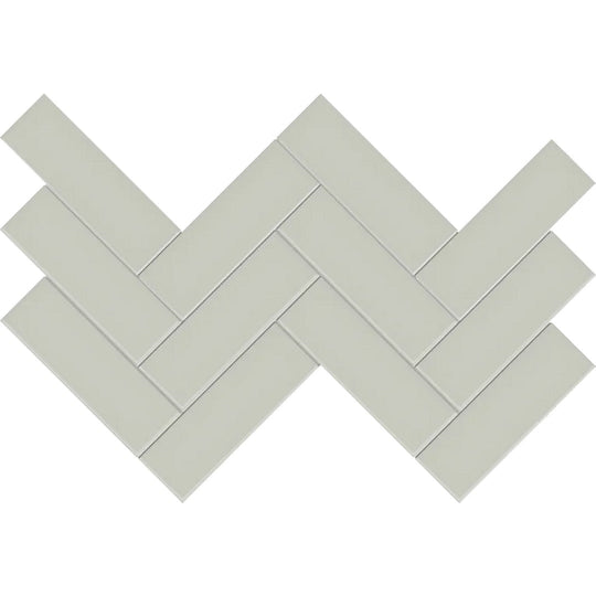 Arizona 11.6" x 11.75" S-Series Glossy Glazed Porcelain 2x6" Herringbone Mosaic