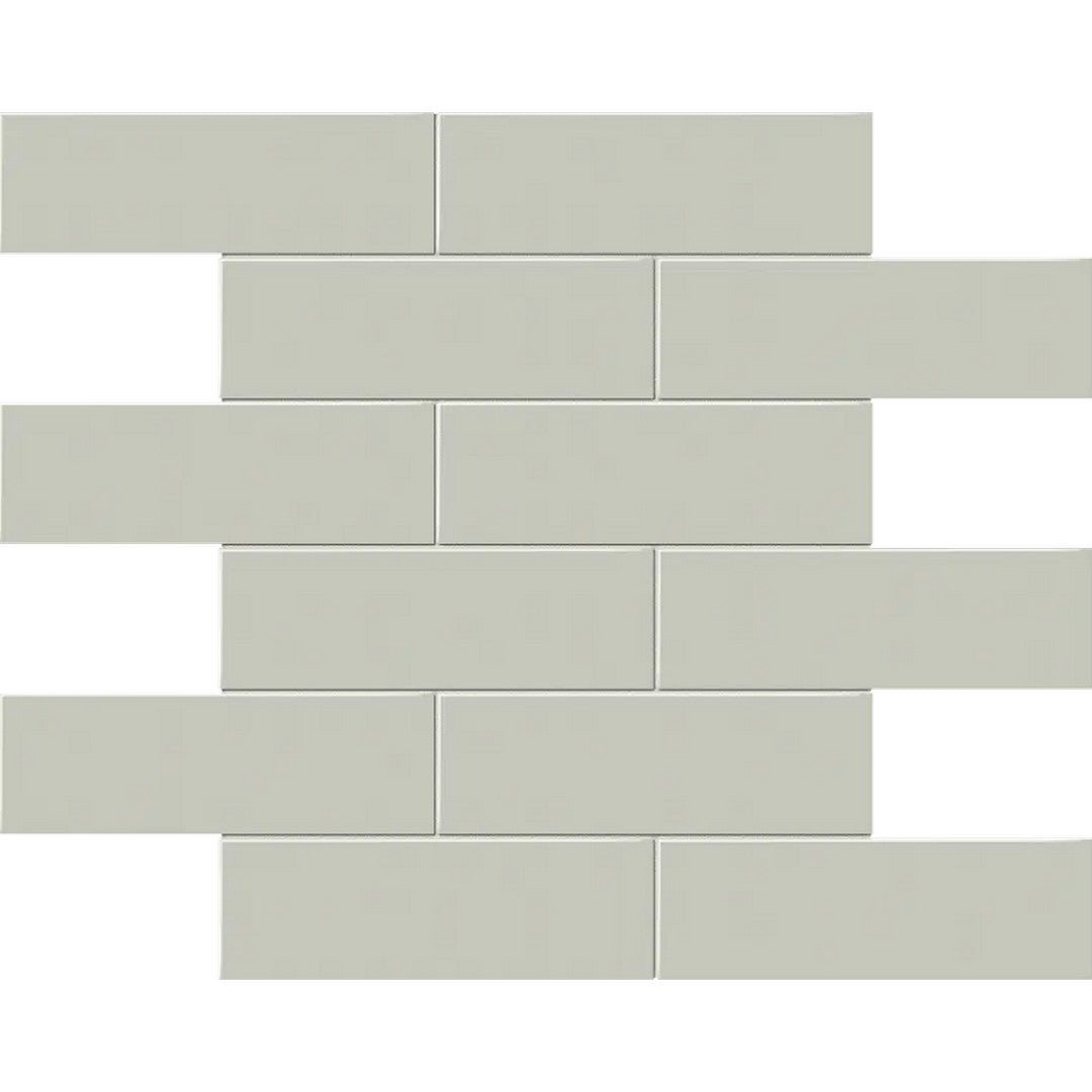 Arizona 11.6" x 11.75" S-Series Glossy Glazed Porcelain 2x6" Staggered Mosaic
