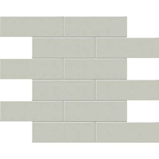 Arizona 11.6" x 11.75" S-Series Glossy Glazed Porcelain 2x6" Staggered Mosaic