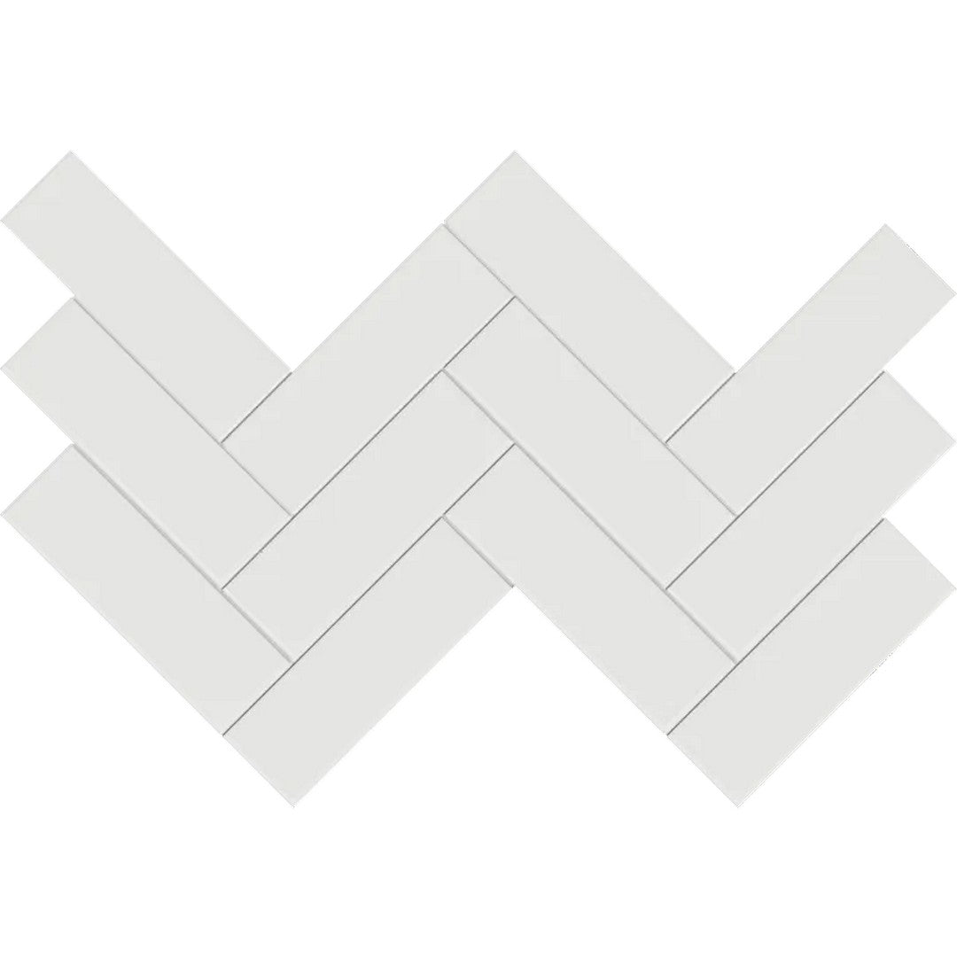 Arizona 11.6" x 11.75" S-Series Glossy Glazed Porcelain 2x6" Herringbone Mosaic