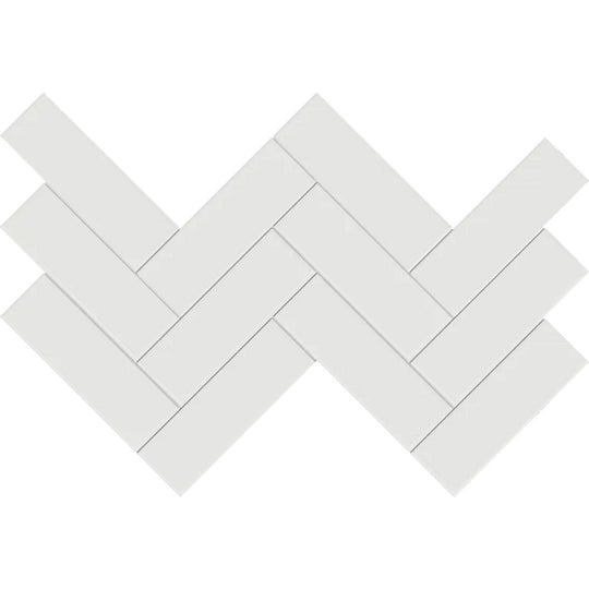 Arizona 11.6" x 11.75" S-Series Glossy Glazed Porcelain 2x6" Herringbone Mosaic