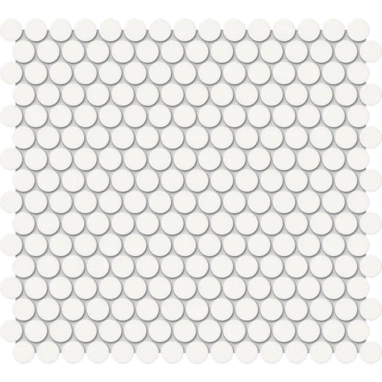 Arizona 11.8" x 11.8" S-Series Glossy Glazed Porcelain Penny Round Mosaic