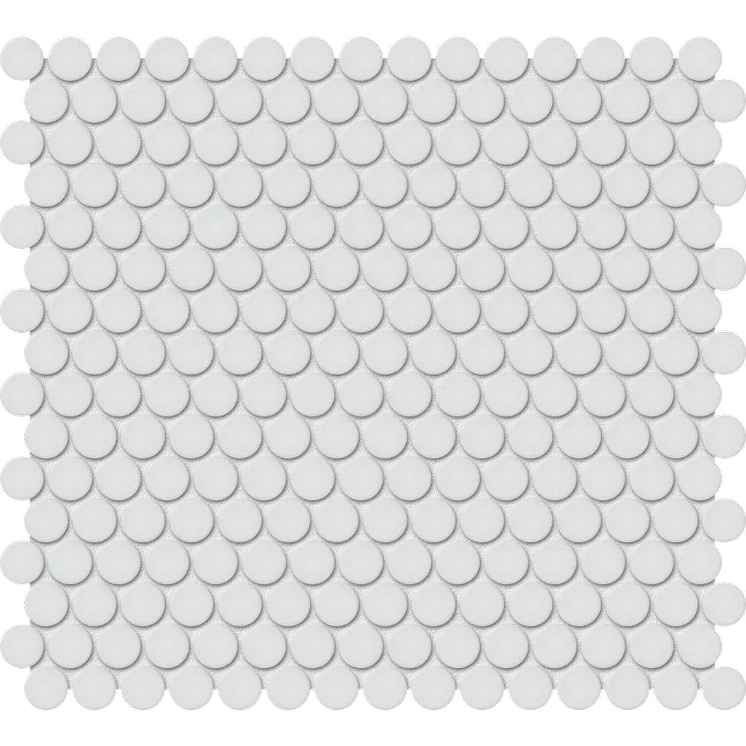 Arizona 11.8" x 11.8" S-Series Glossy Glazed Porcelain Penny Round Mosaic