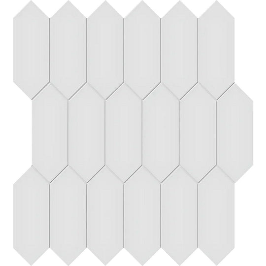 Arizona 11.8" x 11.8" S-Series Glossy Glazed Porcelain Picket Mosaic