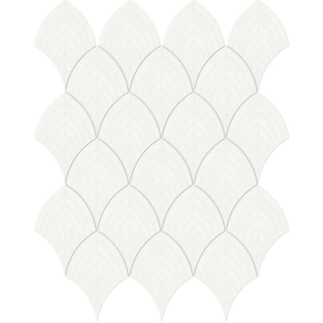 Arizona 12" x 12" S-Series Glossy Glazed Porcelain Scallop Mosaic