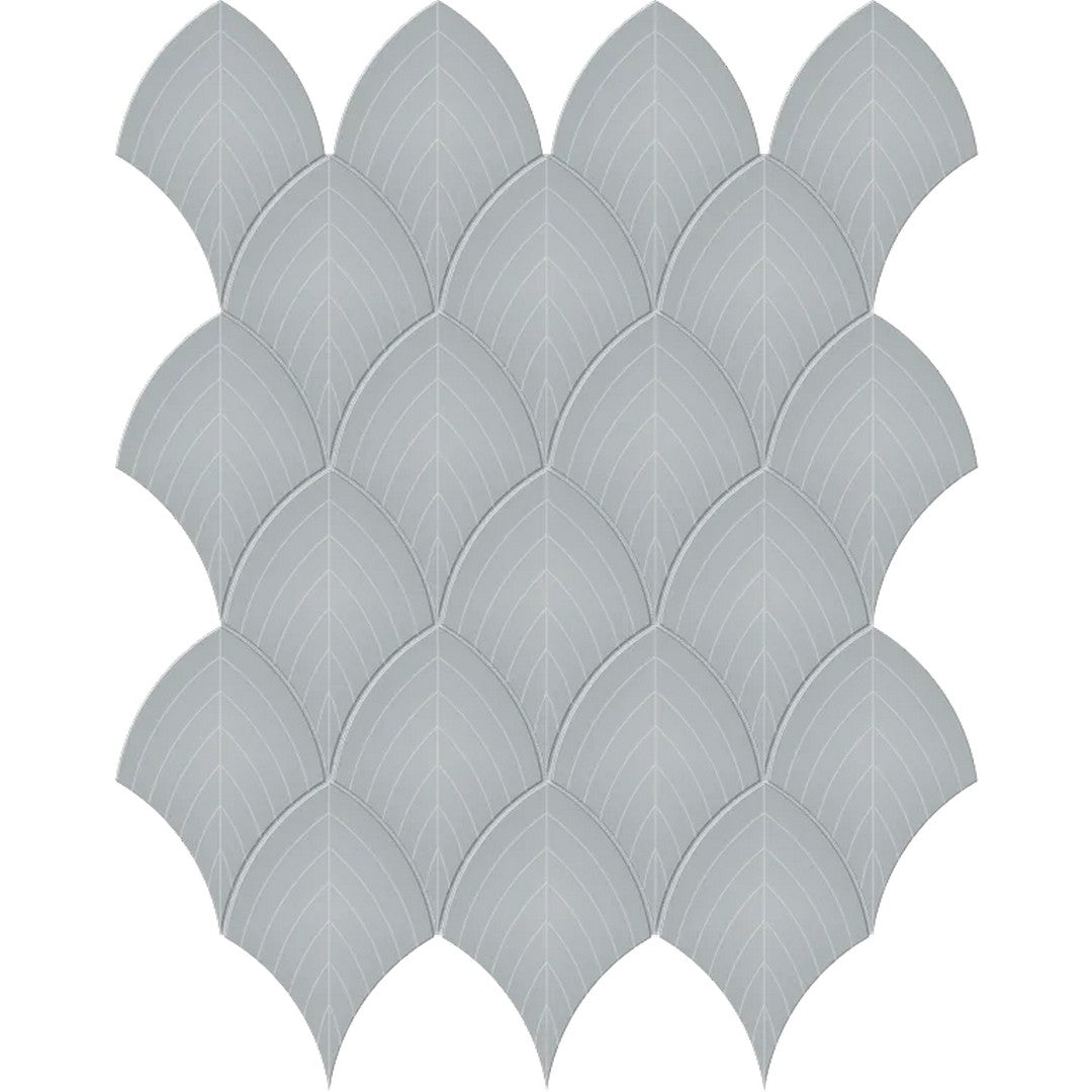 Arizona 12" x 12" S-Series Glossy Glazed Porcelain Scallop Mosaic