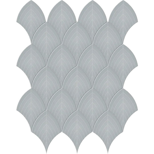 Arizona 12" x 12" S-Series Glossy Glazed Porcelain Scallop Mosaic