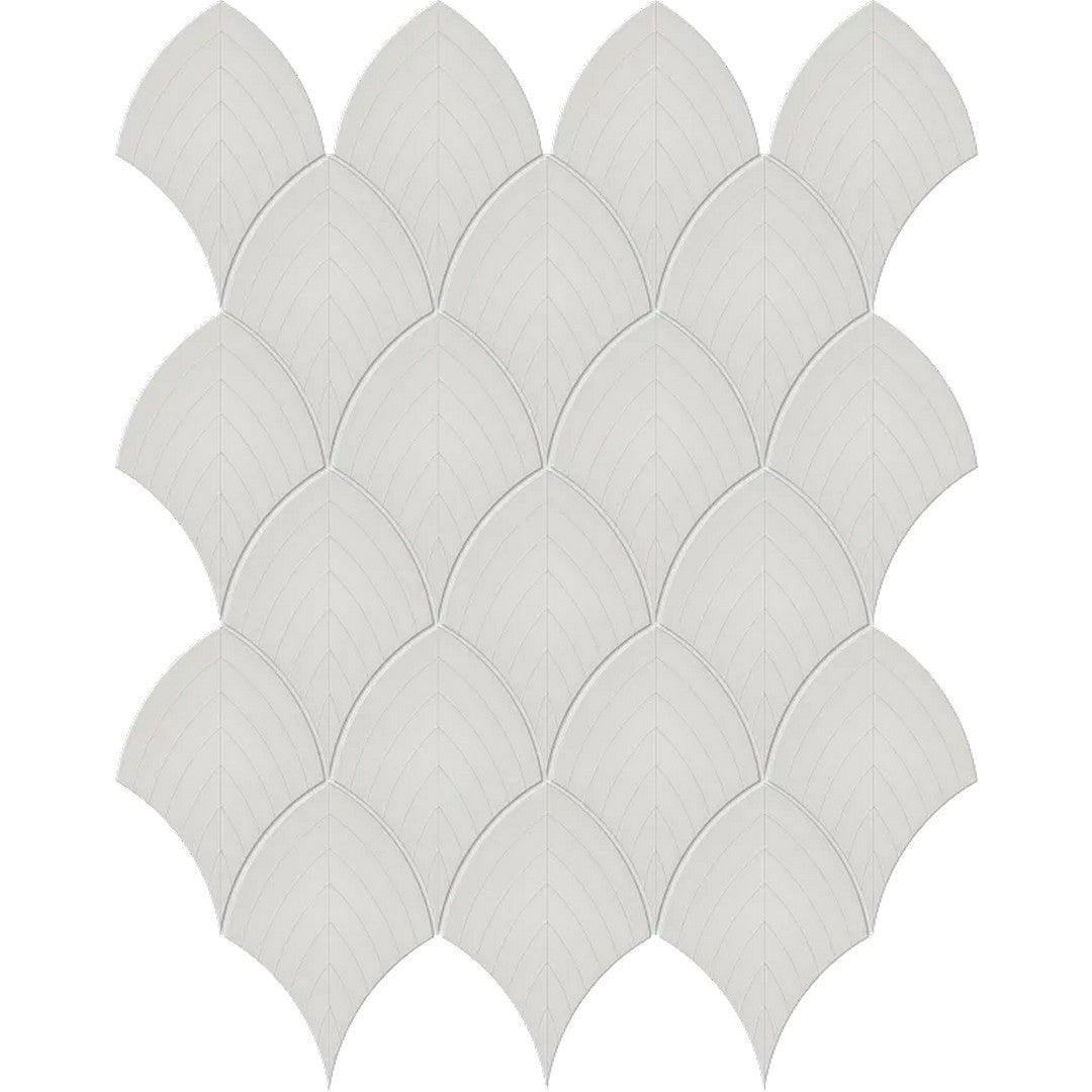 Arizona 12" x 12" S-Series Glossy Glazed Porcelain Scallop Mosaic