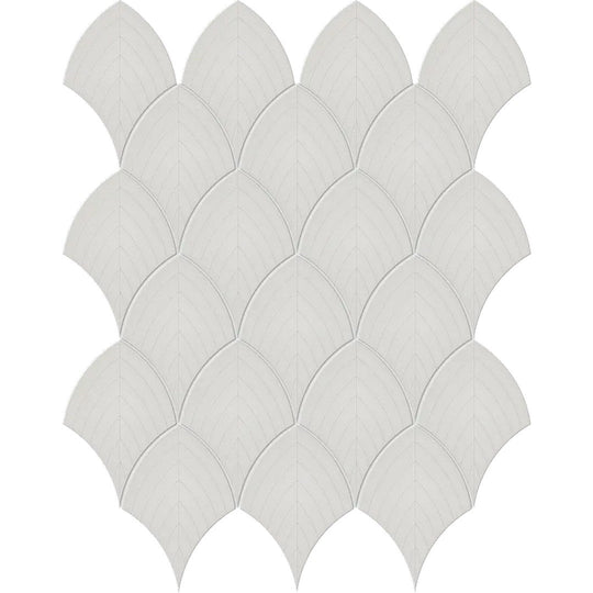 Arizona 12" x 12" S-Series Glossy Glazed Porcelain Scallop Mosaic