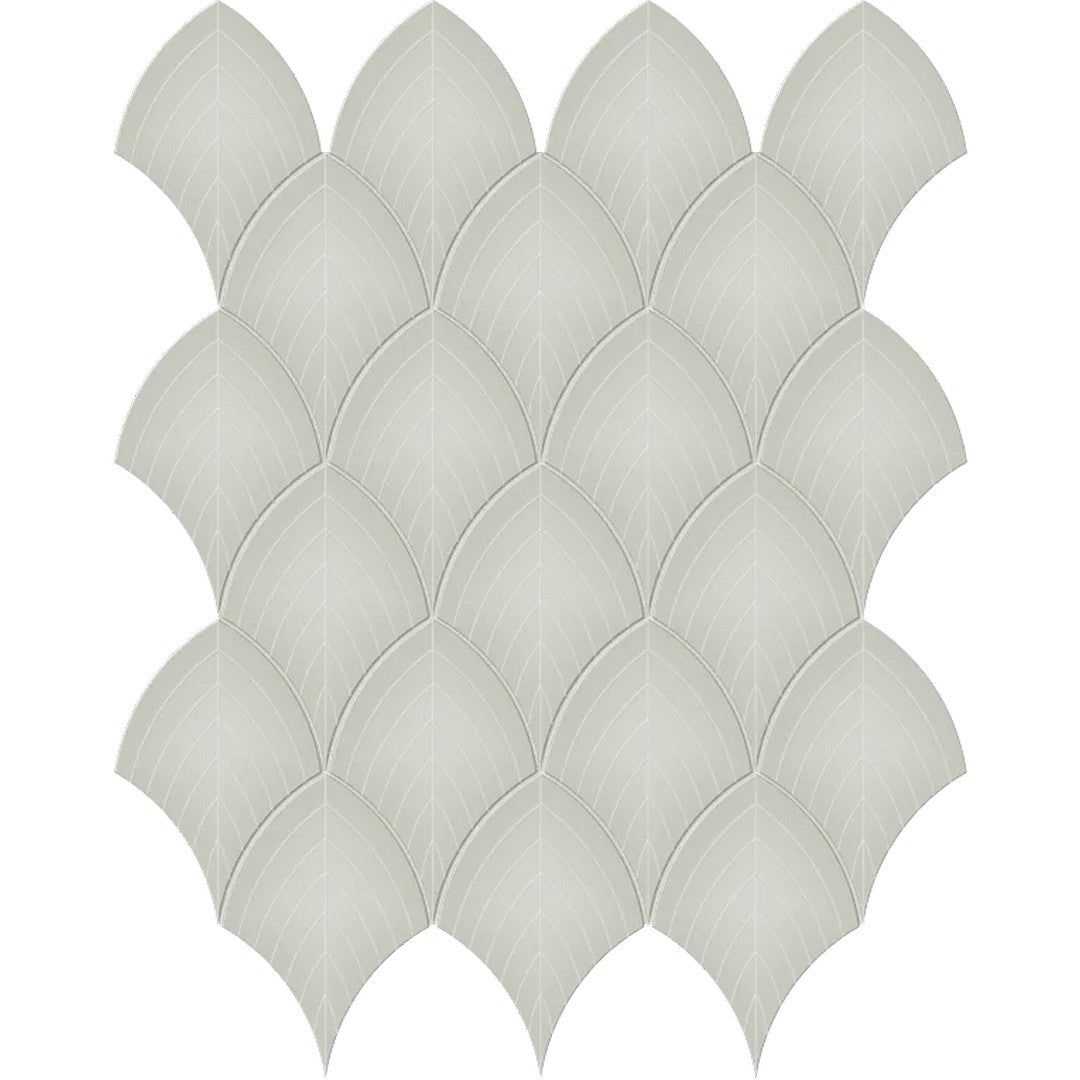 Arizona 12" x 12" S-Series Glossy Glazed Porcelain Scallop Mosaic