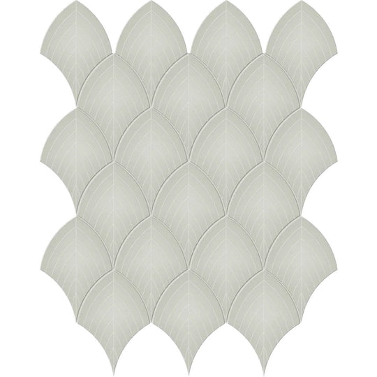 Arizona 12" x 12" S-Series Glossy Glazed Porcelain Scallop Mosaic
