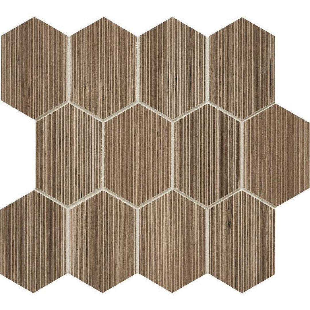 Arizona 11.3" x 11.3" Shibusa Porcelain 3x4" Long Rhomboid Mosaic