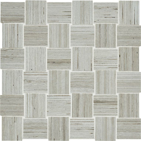 Arizona 11.75" x 11.85" Shibusa Porcelain 2" Basketweave Mosaic