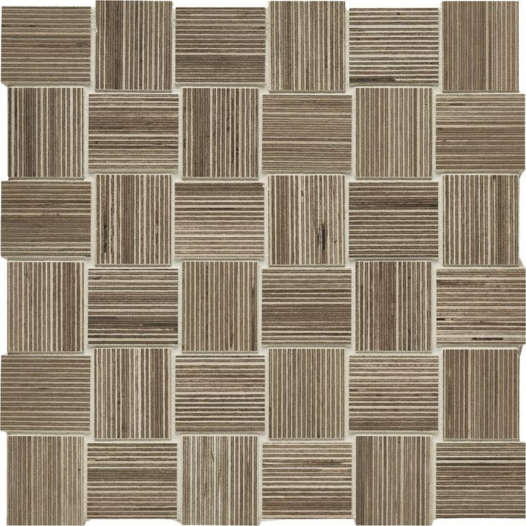 Arizona 11.75" x 11.85" Shibusa Porcelain 2" Basketweave Mosaic