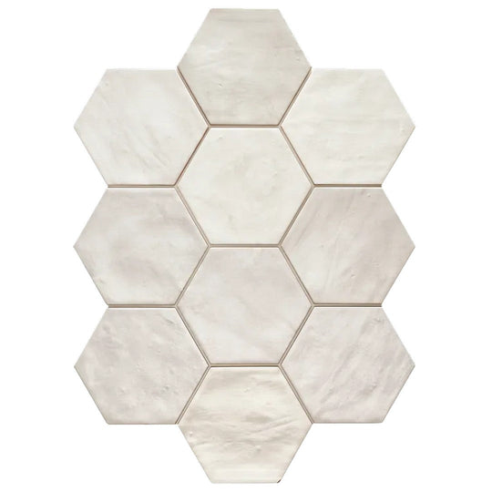 Arizona 6" x 7" Spark Matte Ceramic Hexagon Wall Tile