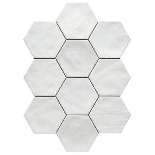 Arizona 6" x 7" Spark Matte Ceramic Hexagon Wall Tile