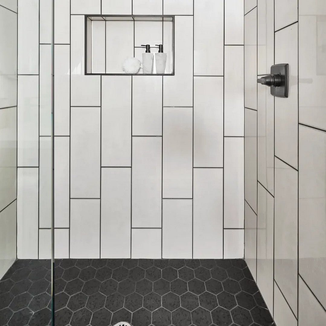 Arizona-11-x-11.25-Terrazzo-Rectified-Porcelain-4-Hexagon-Mosaic-Black