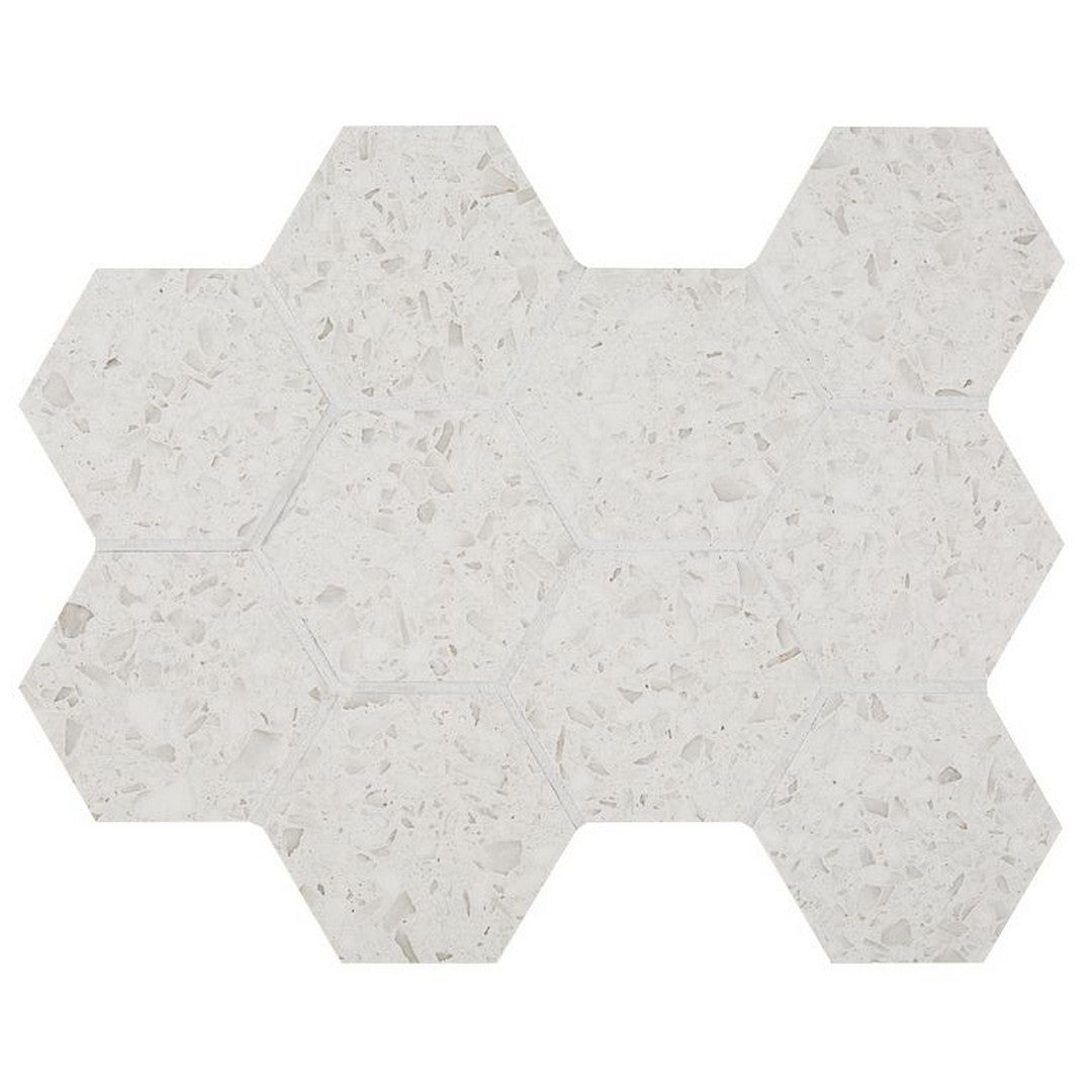 Arizona 11" x 11.25" Terrazzo Rectified Porcelain 4" Hexagon Mosaic