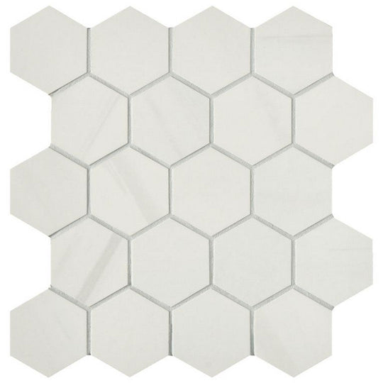 Arizona 2.37" x 2.37" Themar Polished Rectified Glazed Porcelain Hexagon Mosaic