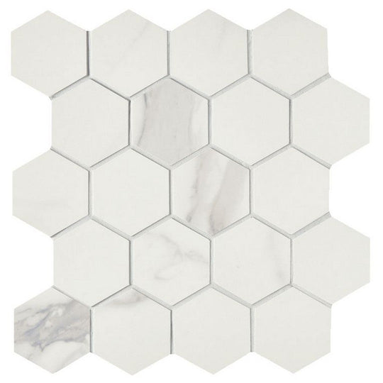 Arizona 2.37" x 2.37" Themar Polished Rectified Glazed Porcelain Hexagon Mosaic