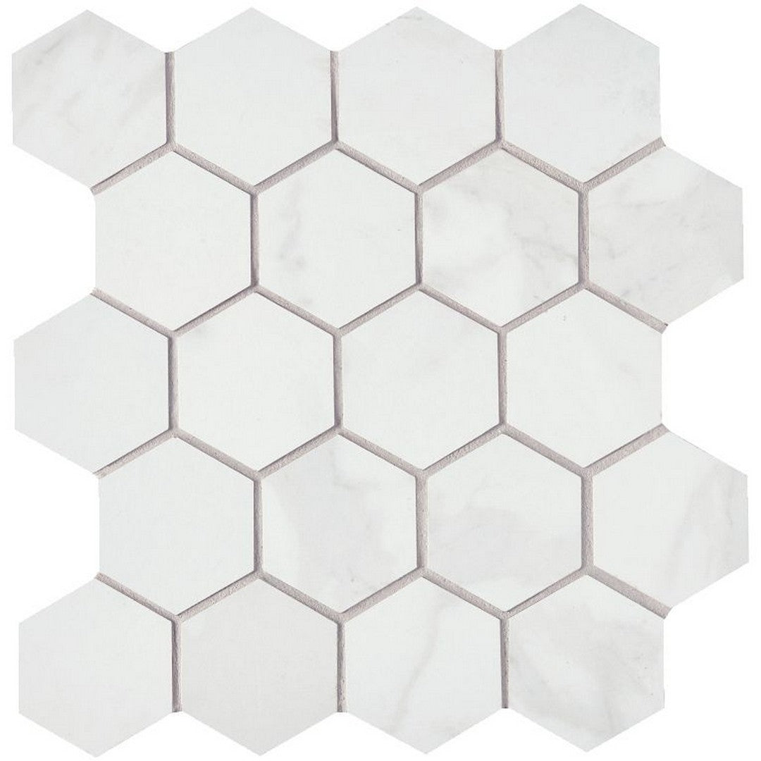 Arizona 2.37" x 2.37" Themar Polished Rectified Glazed Porcelain Hexagon Mosaic