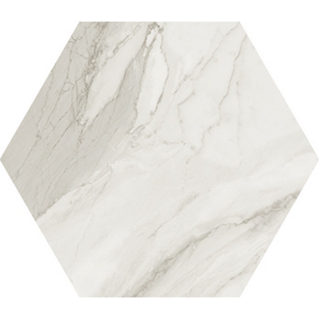 Tesoro 20.5" x 23.5" Mayan Pressed Matte Hexagon Porcelain Tile