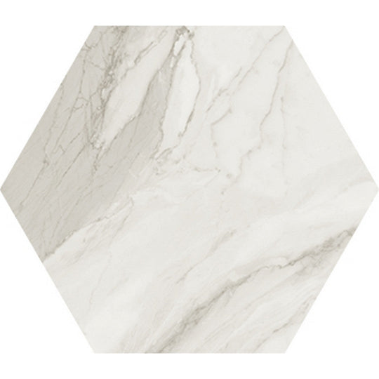 Tesoro 20.5" x 23.5" Mayan Pressed Matte Hexagon Porcelain Tile