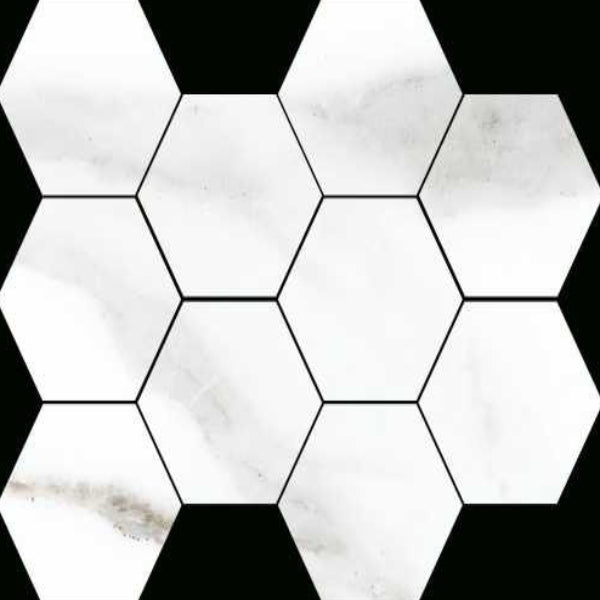 Happy Floors Alsacia 8" x 10" Natural Hexagon Mosaic