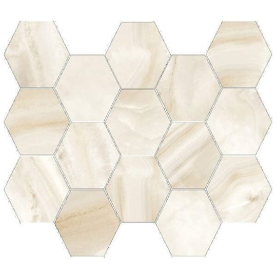Happy Floors Athena 10" x 14" Polished Hexagon Mosaic
