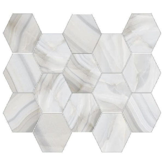 Happy Floors Athena 10" x 14" Polished Hexagon Mosaic