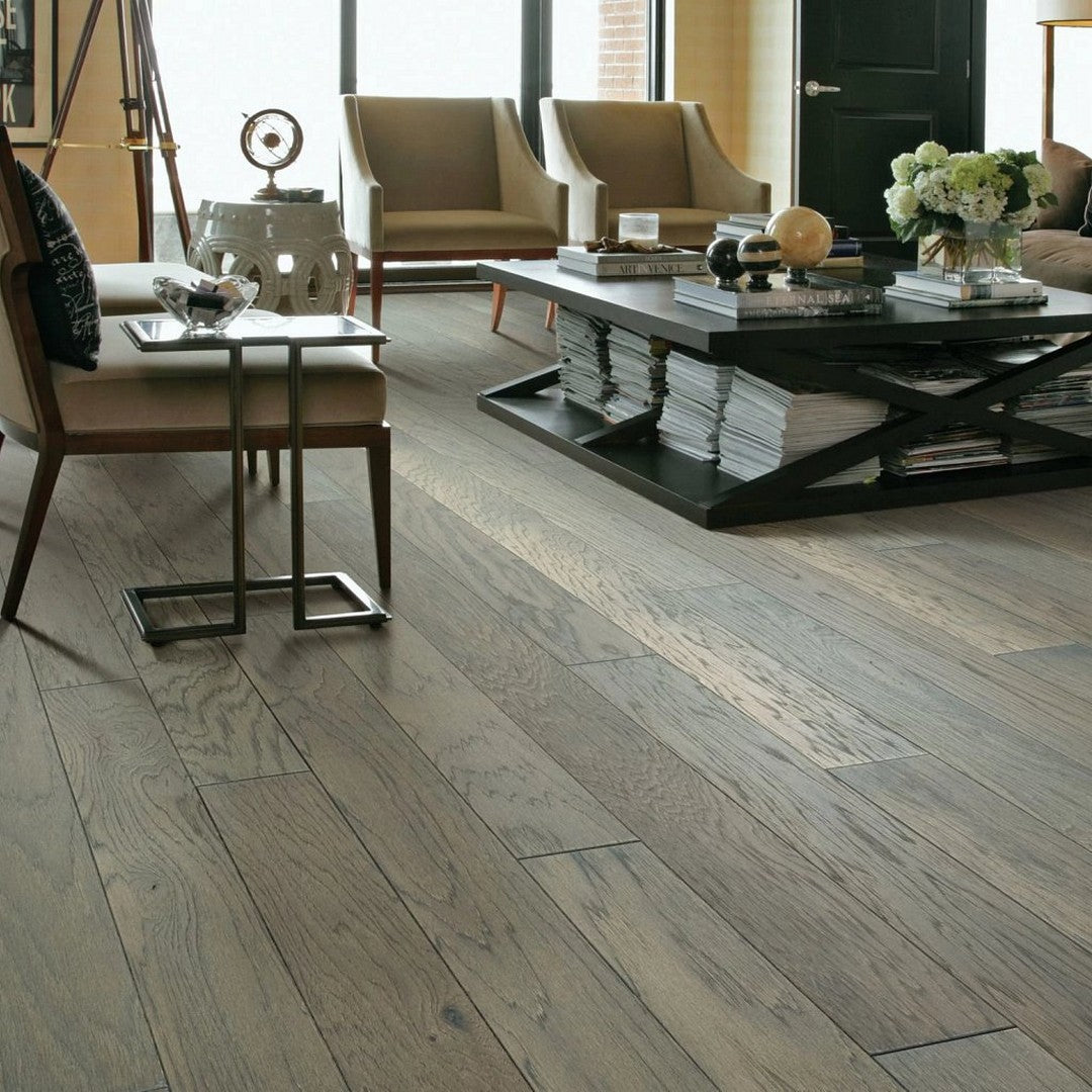 Shaw-Raven-Rock-Brushed-4.94-Hickory-Hardwood-Plank-Greystone