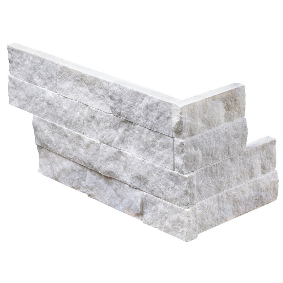 Emser 6" x 16" Structure Splitface Marble Ledger Corner